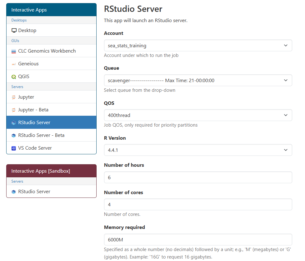 OnDemand new session screenshot